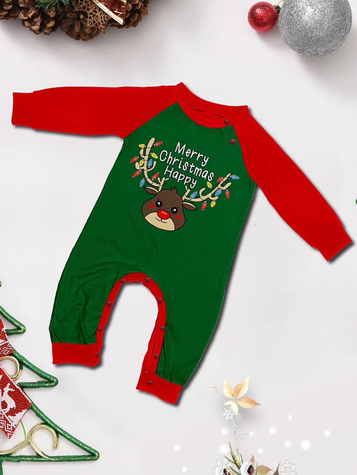 Xmas Family Matching Pajamas Set New Arrivals 2025 Merry Christmas Tree Deer Print Adult Kids Pjs Baby Jumpsuit Dog Clothes